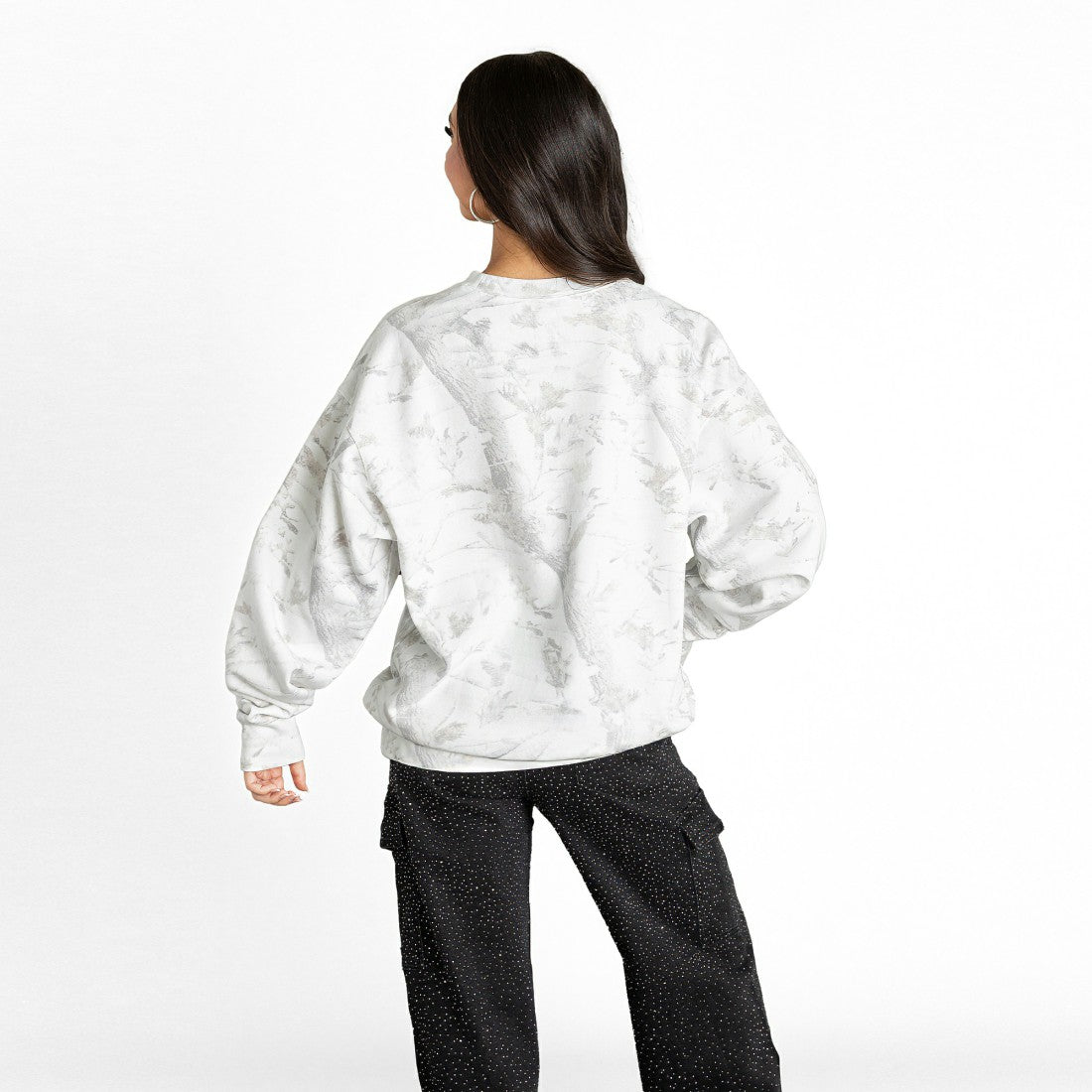 Houston Texans Gameday Couture Women's Whiteout Oversized Premium Fleece Sweatshirt Arctic Camo