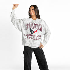 Houston Texans Gameday Couture Women's Whiteout Oversized Premium Fleece Sweatshirt Arctic Camo