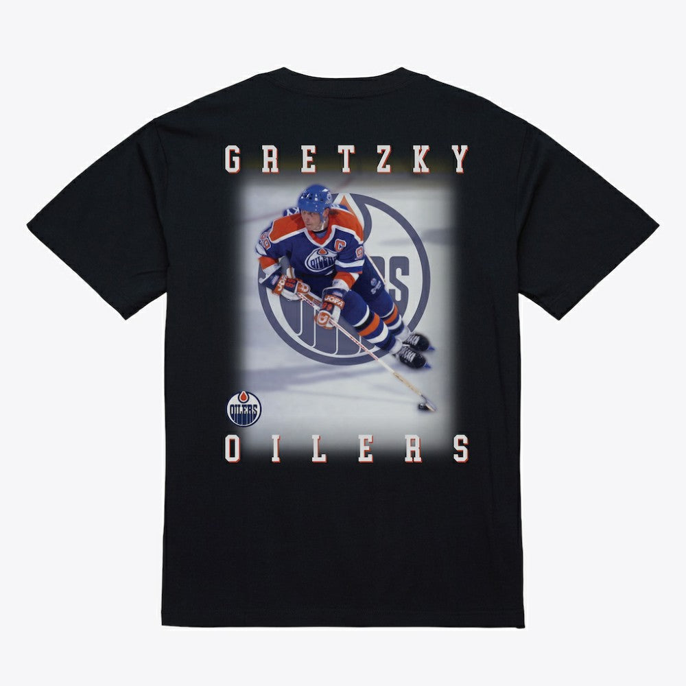Wayne Gretzky Edmonton Oilers Mitchell & Ness Photo T-Shirt - Black - NHL 203789840