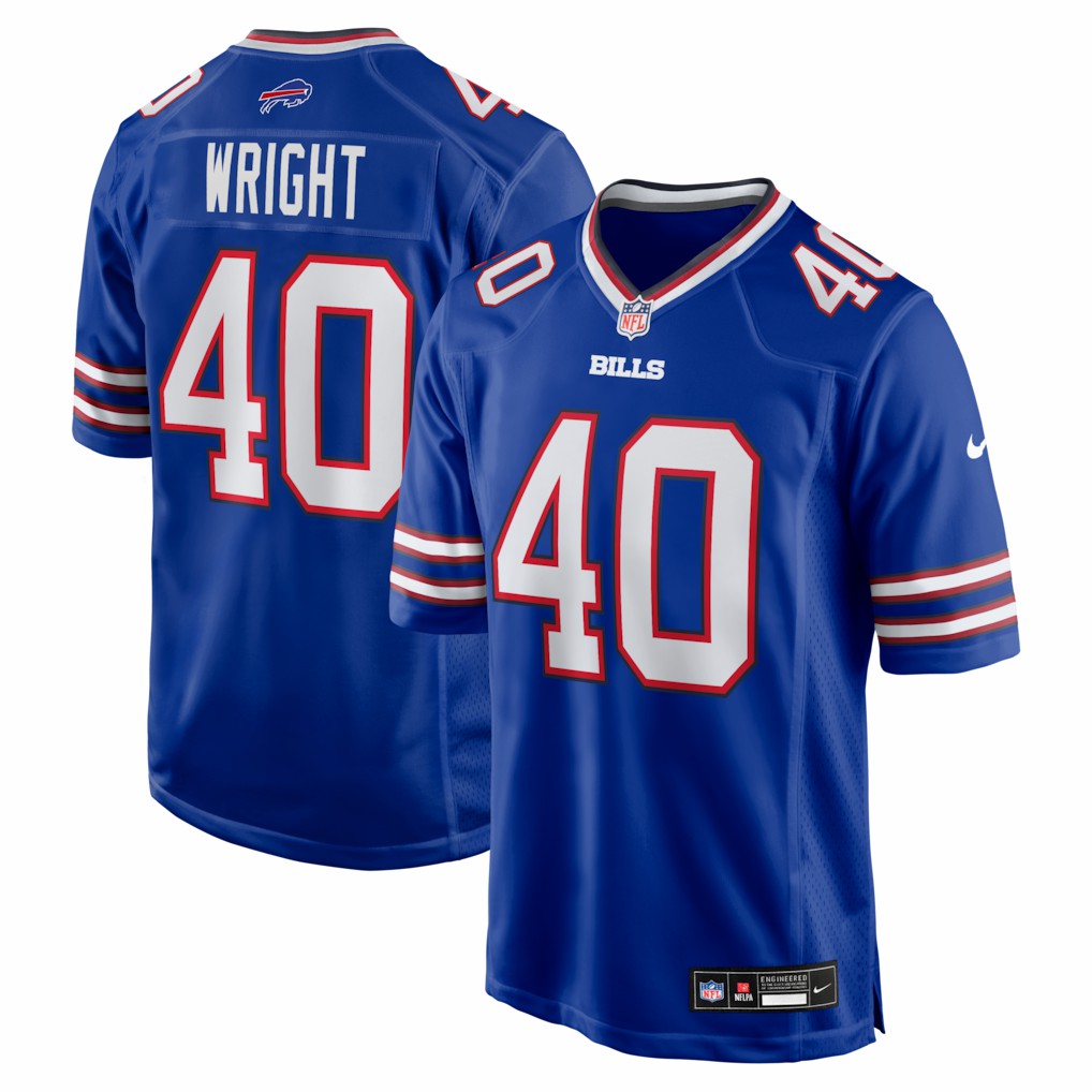 Nike Matthew Wright Buffalo Bills Team Game Jersey Royal