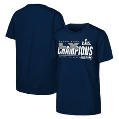 Fanatics Seattle Seahawks Youth Super Bowl LX Champions Iconic Victory T-Shirt College Navy