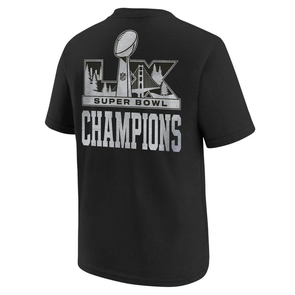 Nike Seattle Seahawks Youth Super Bowl LX Champions Locker Room Trophy Collection Authentic T-Shirt Black