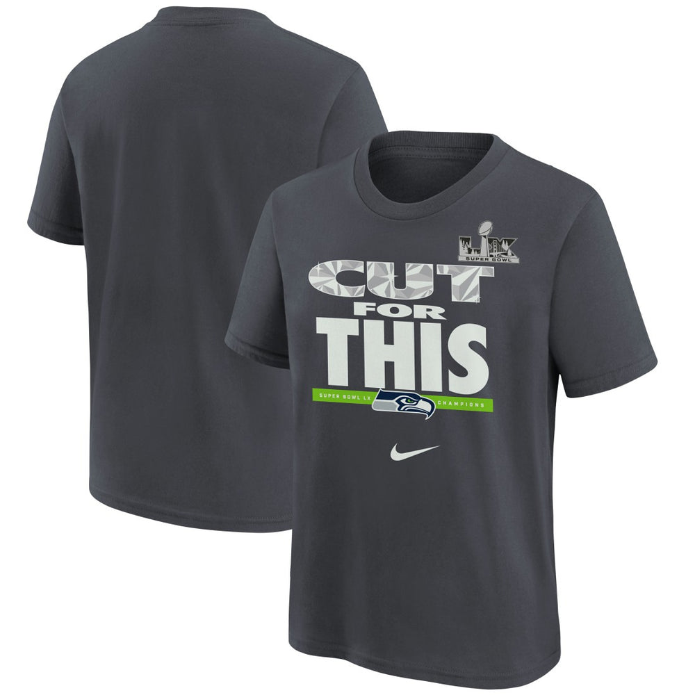 Nike Seattle Seahawks Youth Super Bowl LX Champions Parade T-Shirt Charcoal