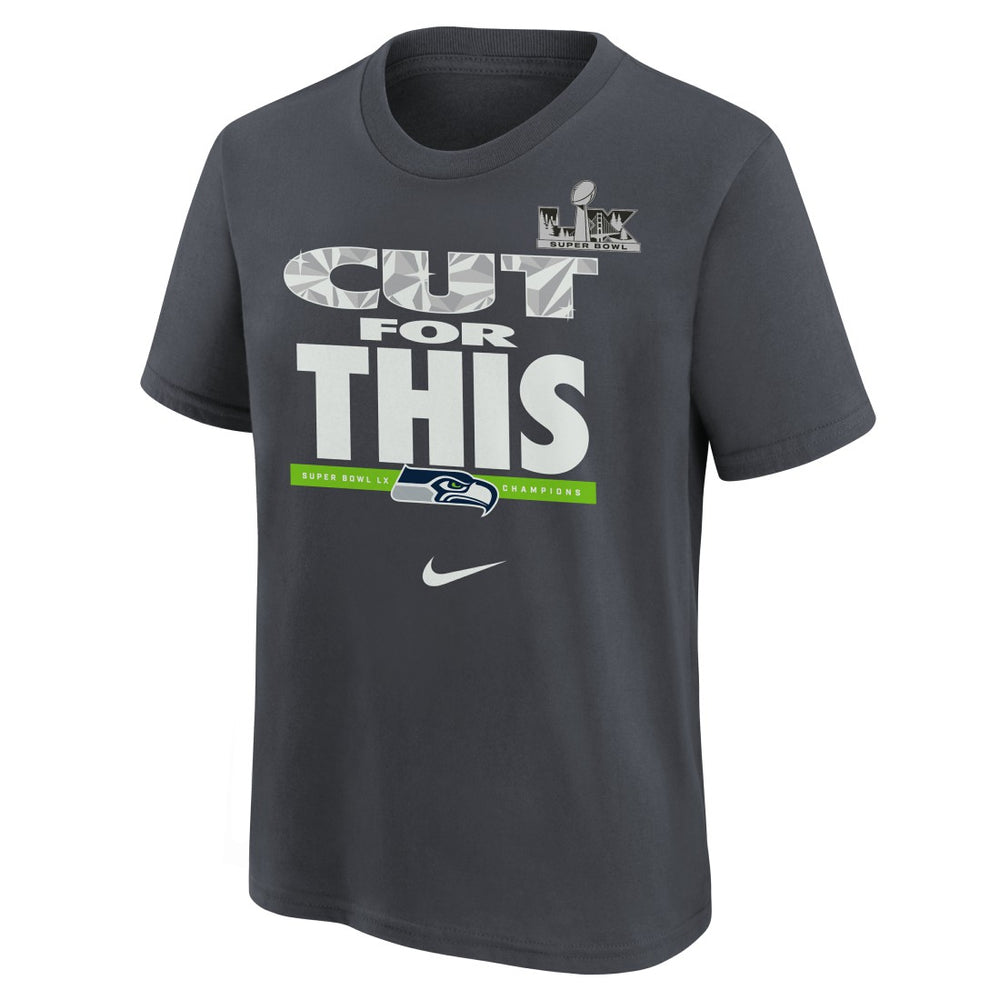 Nike Seattle Seahawks Youth Super Bowl LX Champions Parade T-Shirt Charcoal
