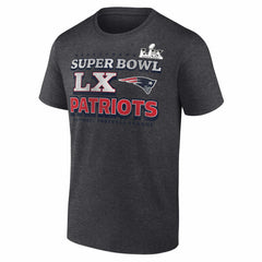 Fanatics New England Patriots Super Bowl LX Big & Tall Battle Prep T-Shirt Heather Charcoal