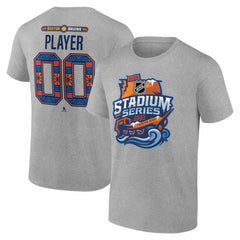 Boston Bruins 2026 NHL Stadium Series Personalized Name & Number T-Shirt - Gray - NHL 203794843