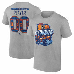 Tampa Bay Lightning 2026 NHL Stadium Series Personalized Name & Number T-Shirt - Gray - NHL 203794846