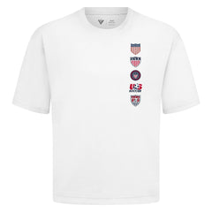 USMNT Levelwear Luxe Signature Knit Timeline T-Shirt White