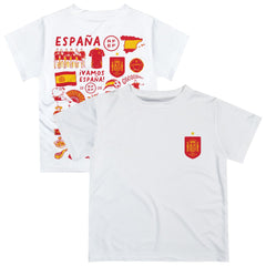 Spain National Team Vive La Fete Youth Impressions Artwork T-Shirt White
