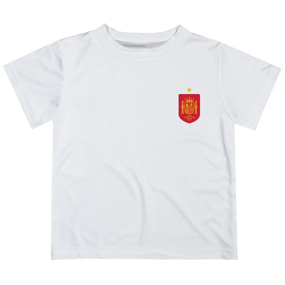 Spain National Team Vive La Fete Youth Impressions Artwork T-Shirt White