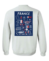 France National Team Vive La Fete Women's Impressions Artwork Sweatshirt Gray