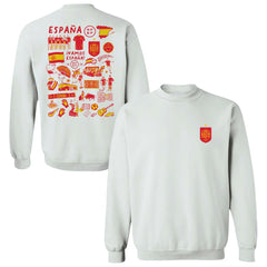 Spain National Team Vive La Fete Women's Impressions Artwork Sweatshirt White