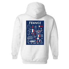 France National Team Vive La Fete Women's Impressions Artwork Hoodie White