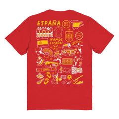 Spain National Team Vive La Fete Women's Impressions Artwork Fitted T-Shirt Red