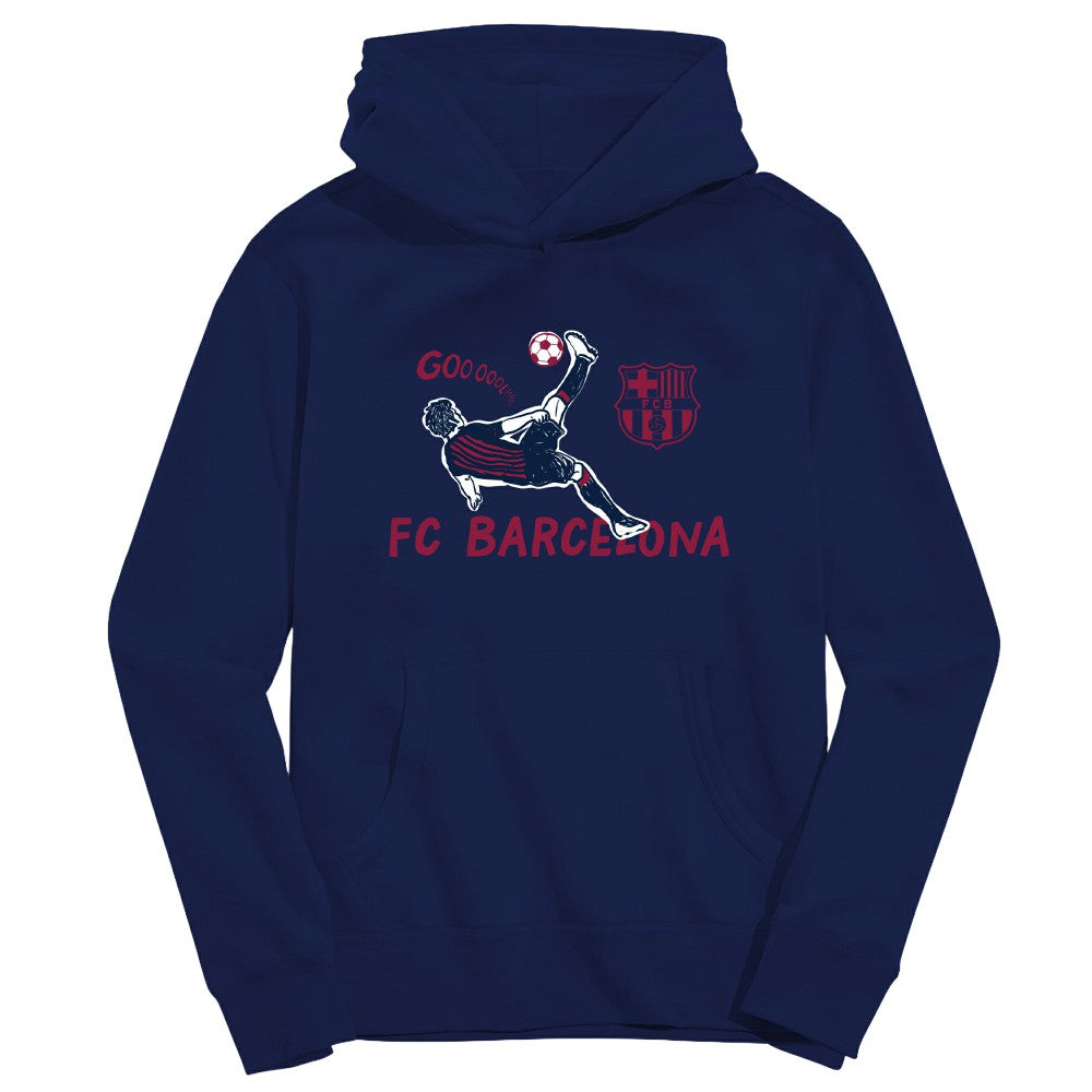 Barcelona Vive La Fete Youth Chilena Style Hoodie Navy