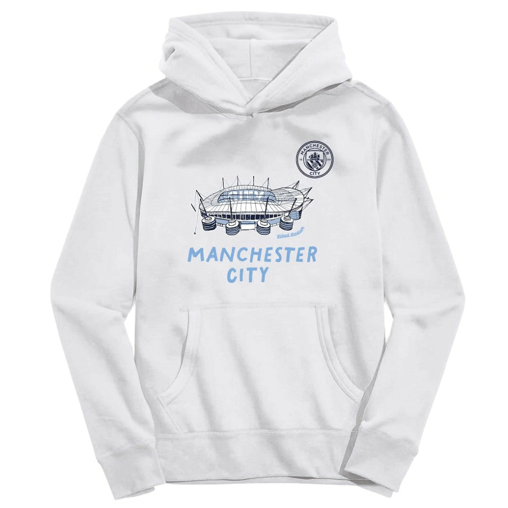 Manchester City Vive La Fete Youth Stadium Style Hoodie White
