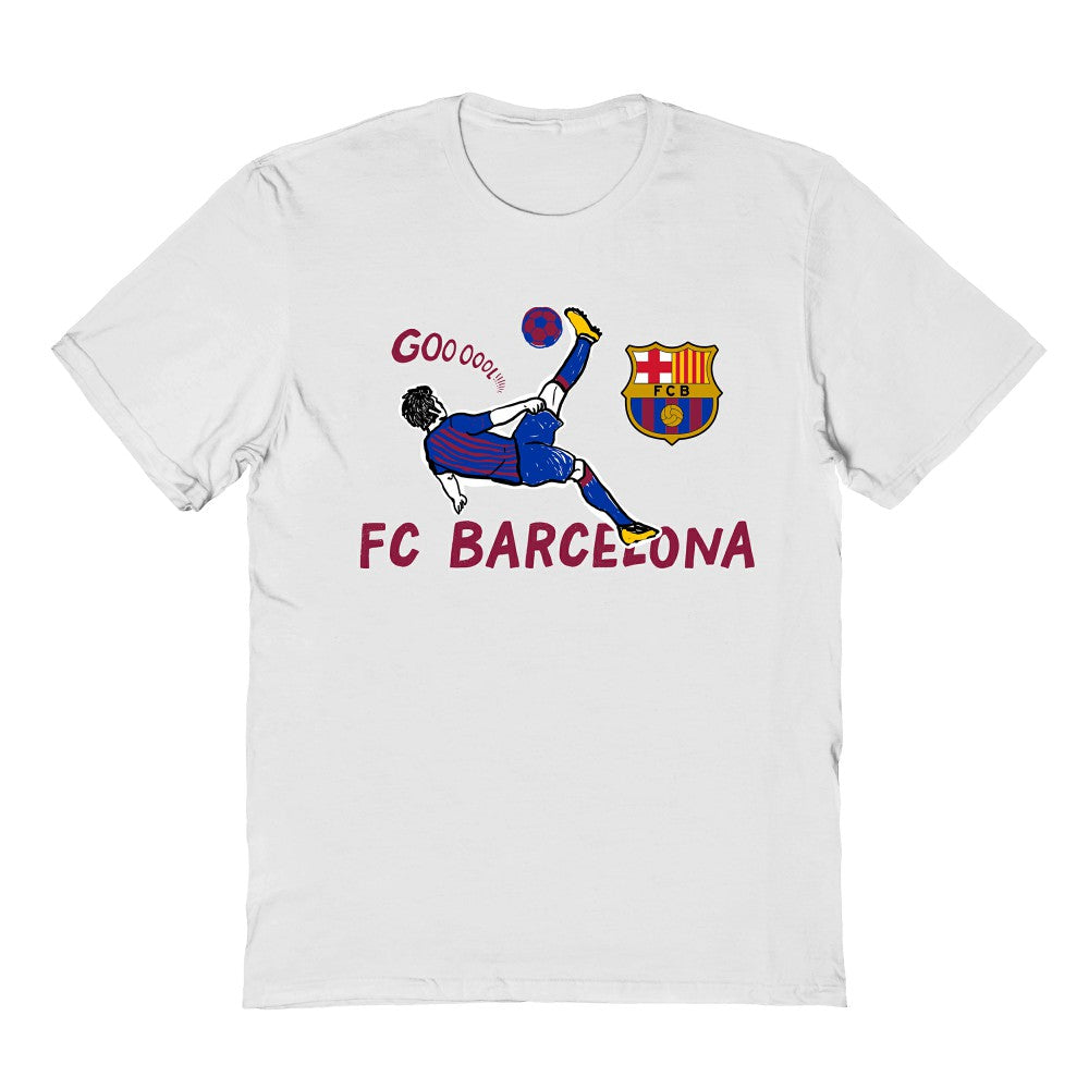 Barcelona Vive La Fete Youth Chilena Style T-Shirt White