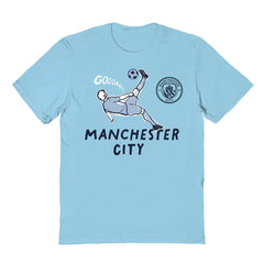 Manchester City Vive La Fete Youth Chilena Style T-Shirt Light Blue