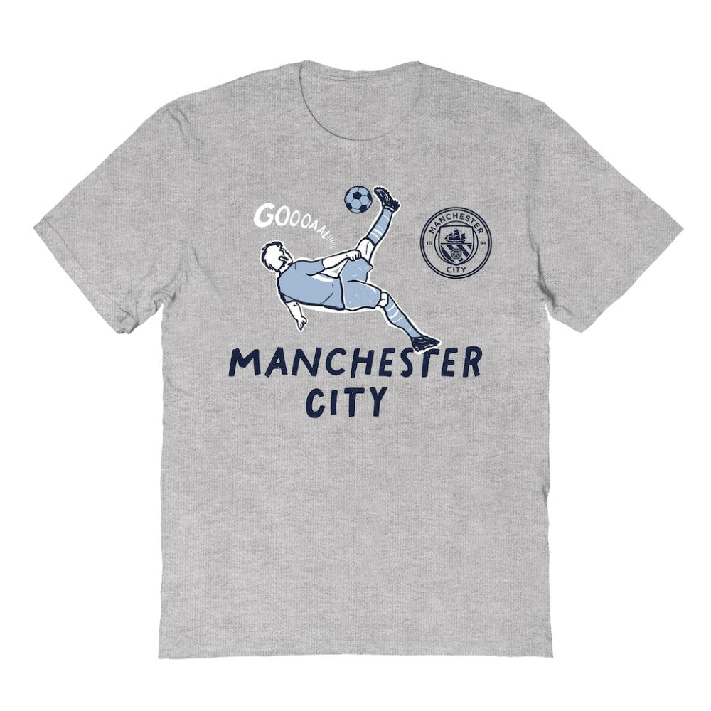 Manchester City Vive La Fete Youth Chilena Style T-Shirt Gray