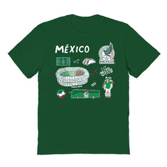 Mexico National Team Vive La Fete Youth Impressions Icons T-Shirt Green