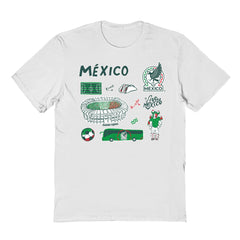 Mexico National Team Vive La Fete Youth Impressions Icons T-Shirt White