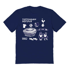 Tottenham Hotspur Vive La Fete Youth Impressions Icons T-Shirt Navy