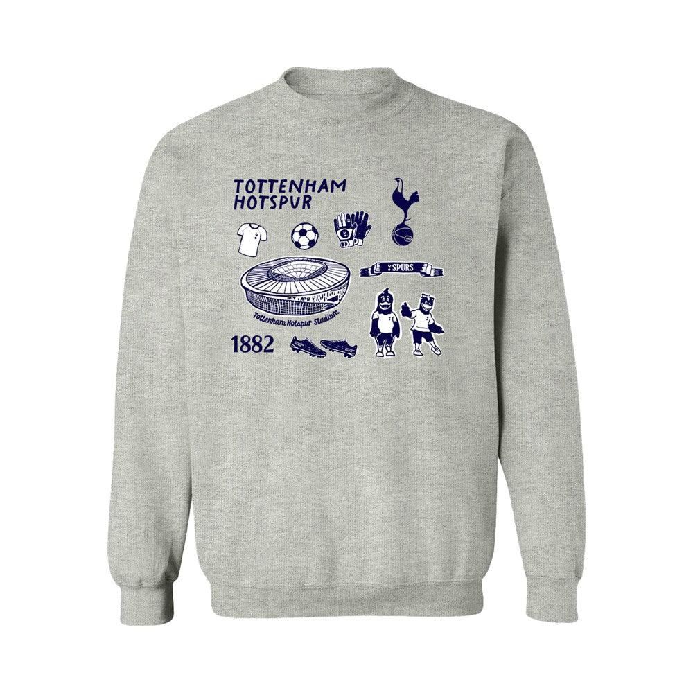Tottenham Hotspur Vive La Fete Women's Impressions Icons Sweatshirt Gray