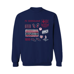 Barcelona Vive La Fete Women's Impressions Icons Sweatshirt Navy