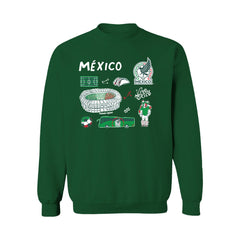 Mexico National Team Vive La Fete Women's Impressions Icons Sweatshirt Green