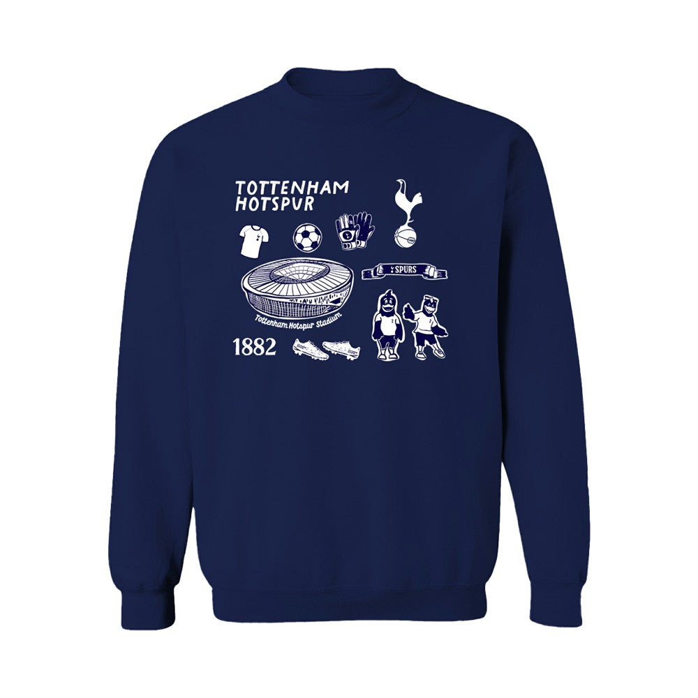 Tottenham Hotspur Vive La Fete Women's Impressions Icons Sweatshirt Navy