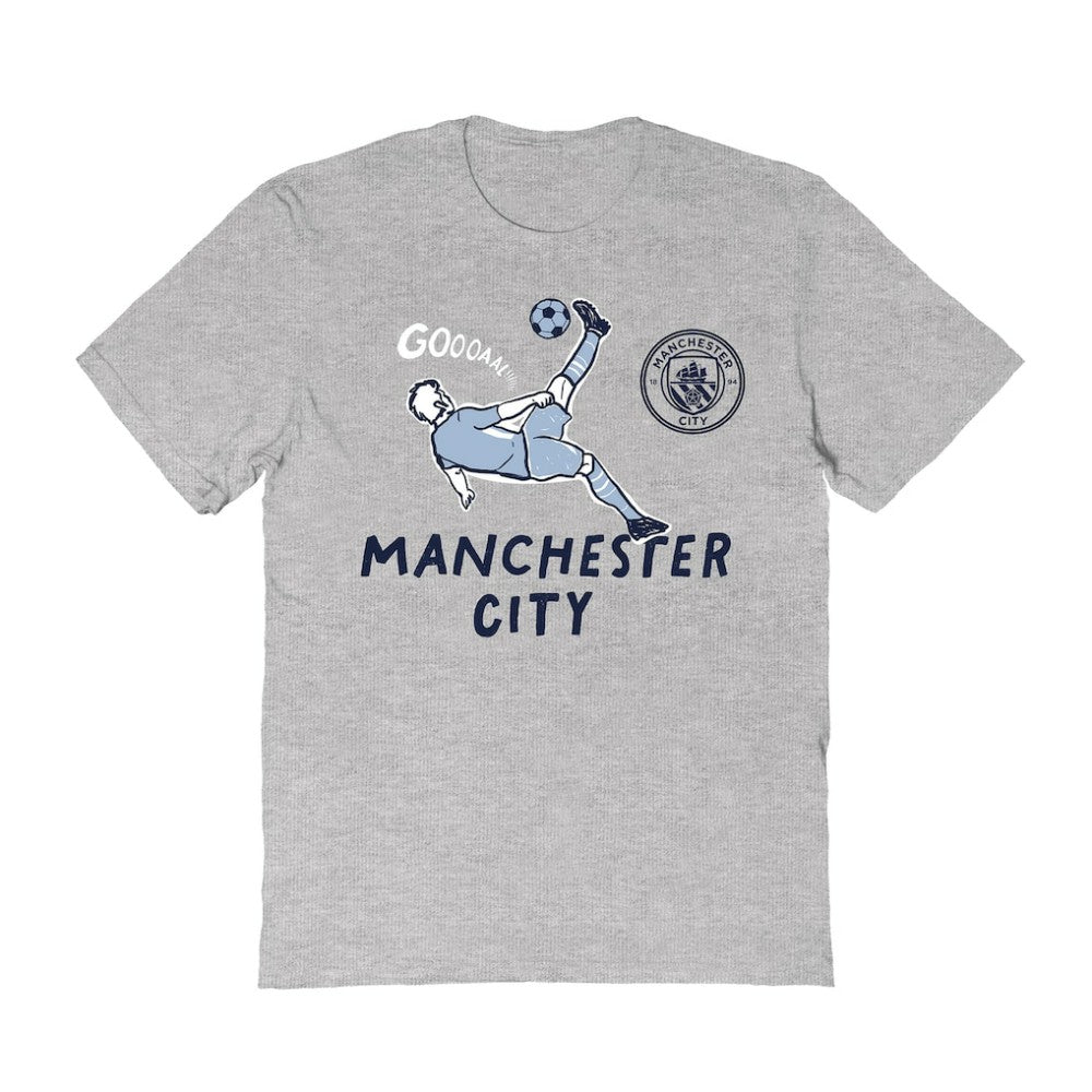 Manchester City Vive La Fete Women's Chilena Style T-Shirt Gray