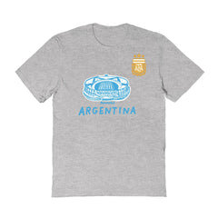 Argentina National Team Vive La Fete Women's Stadium Style T-Shirt Gray