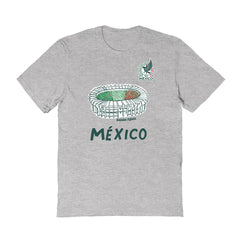 Mexico National Team Vive La Fete Women's Stadium Style T-Shirt Gray