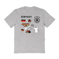 Germany National Team Vive La Fete Women's Impressions Icons T-Shirt Gray