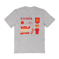 Spain National Team Vive La Fete Women's Impressions Icons T-Shirt Gray