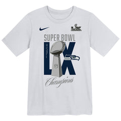 Nike Seattle Seahawks Preschool Super Bowl LX Champions Heavy Chill T-Shirt White