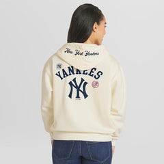New York Yankees WEAR by Erin Andrews Women's Full-Zip Hoodie - Cream - MLB Online