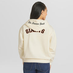 San Francisco Giants WEAR by Erin Andrews Women's Full-Zip Hoodie - Cream - MLB Sale