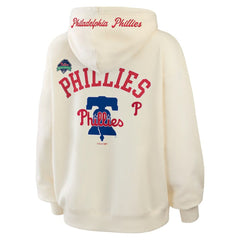 Philadelphia Phillies WEAR by Erin Andrews Women's Full-Zip Hoodie - Cream - MLB Lifestyle