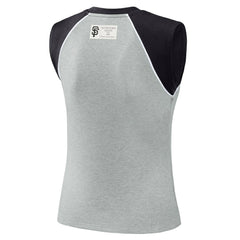 San Francisco Giants WEAR by Erin Andrews Women's Cropped Raglan Tank Top - Heather Gray - MLB Online
