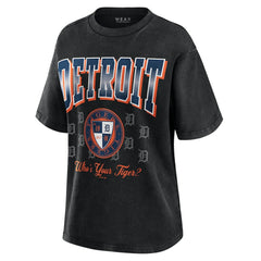 Detroit Tigers WEAR by Erin Andrews Women's Oversized Boyfriend T-Shirt - Black - MLB Online