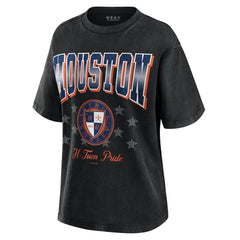 Houston Astros WEAR by Erin Andrews Women's Oversized Boyfriend T-Shirt - Black - MLB on Sale