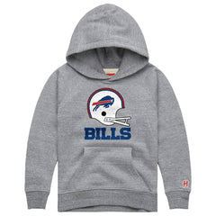 Buffalo Bills Homage Youth Big Helmet Tri-Blend Hoodie Gray