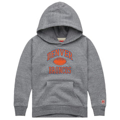 Denver Broncos Homage Youth Gridiron Tri-Blend Hoodie Gray