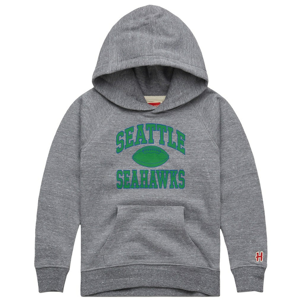 Seattle Seahawks Homage Youth Gridiron Tri-Blend Hoodie Gray