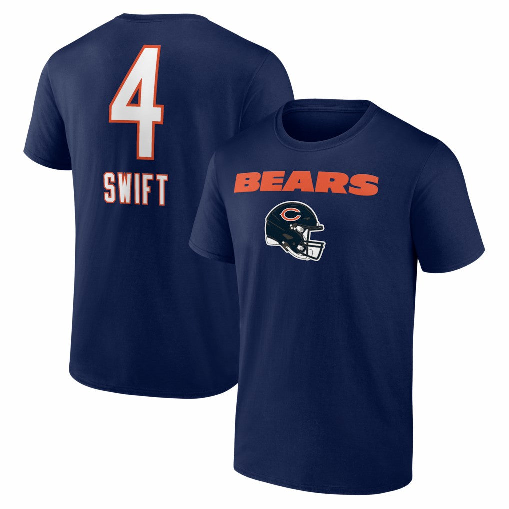 D'Andre Swift Chicago Bears Team Wordmark T-Shirt Navy
