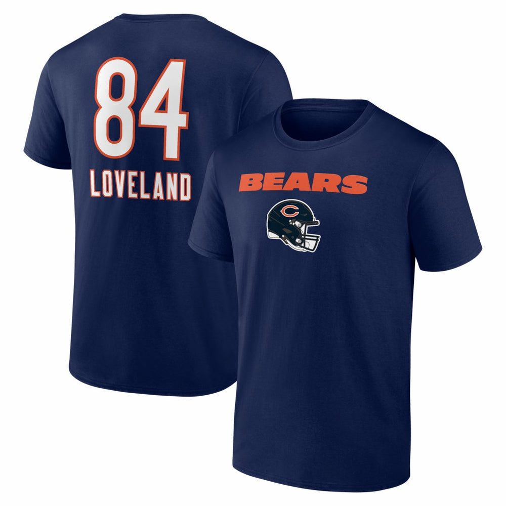 Colston Loveland Chicago Bears Team Wordmark T-Shirt Navy