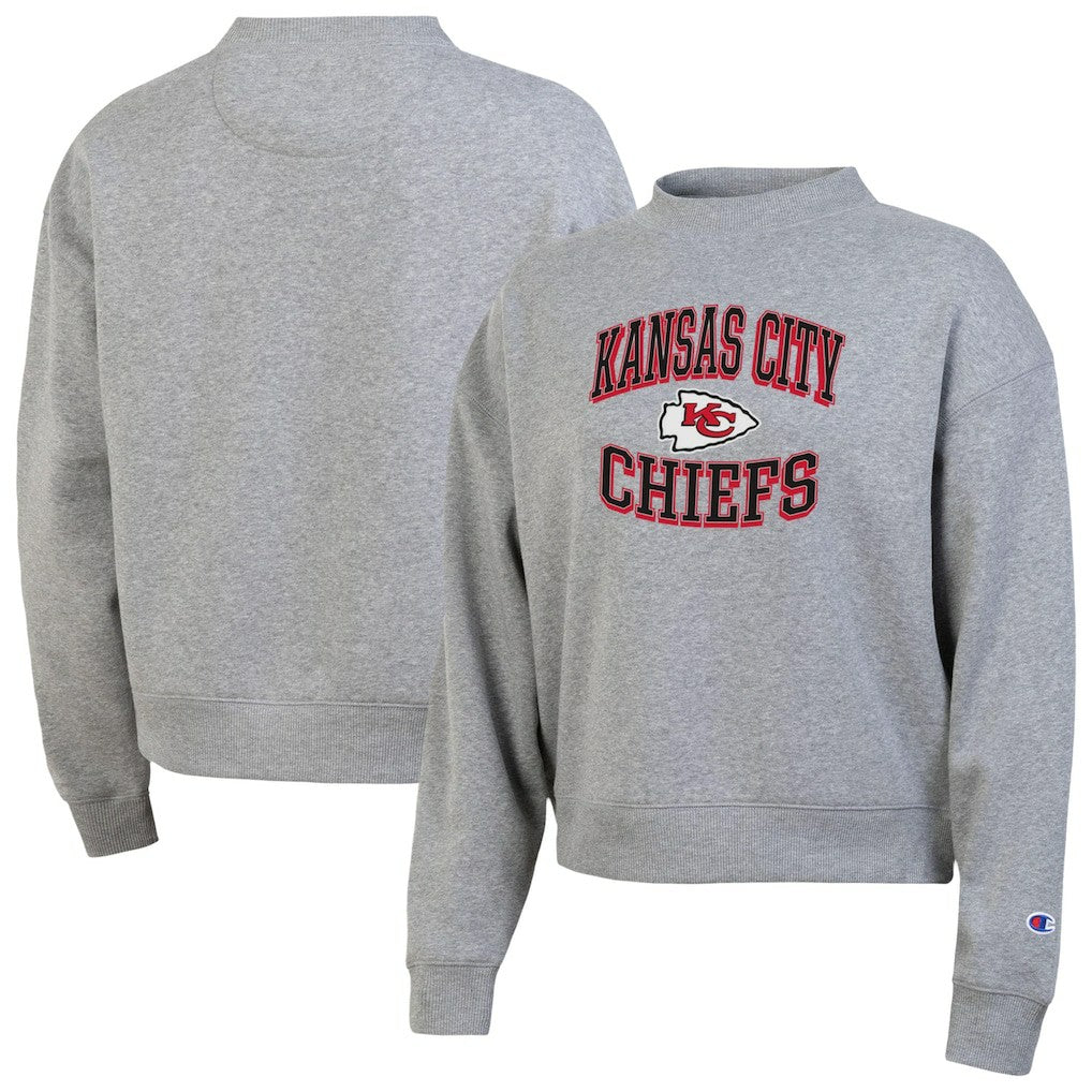Kansas City Chiefs Champion Women's Triumph Tri-Blend Sweatshirt Gray