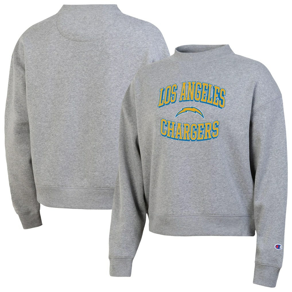 Los Angeles Chargers Champion Women's Triumph Tri-Blend Sweatshirt Gray