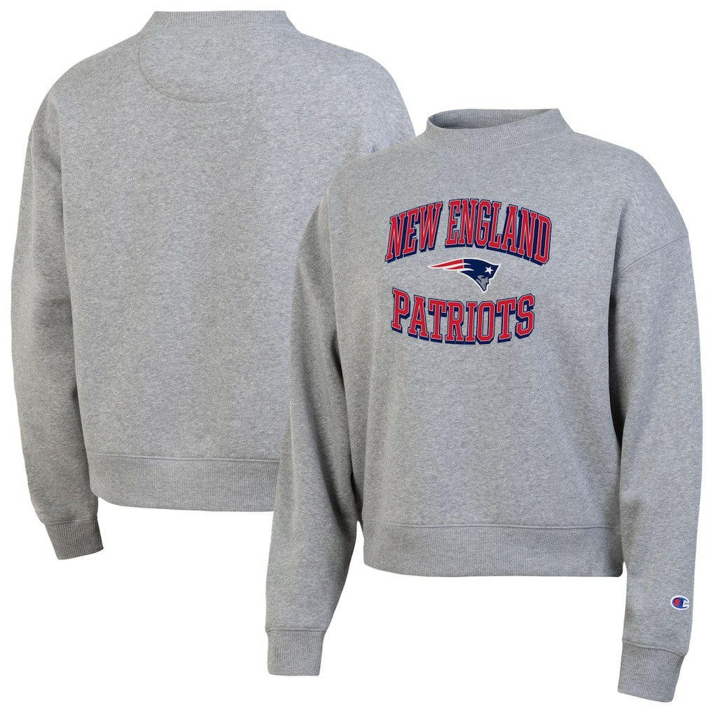 New England Patriots Champion Women's Triumph Tri-Blend Sweatshirt Gray